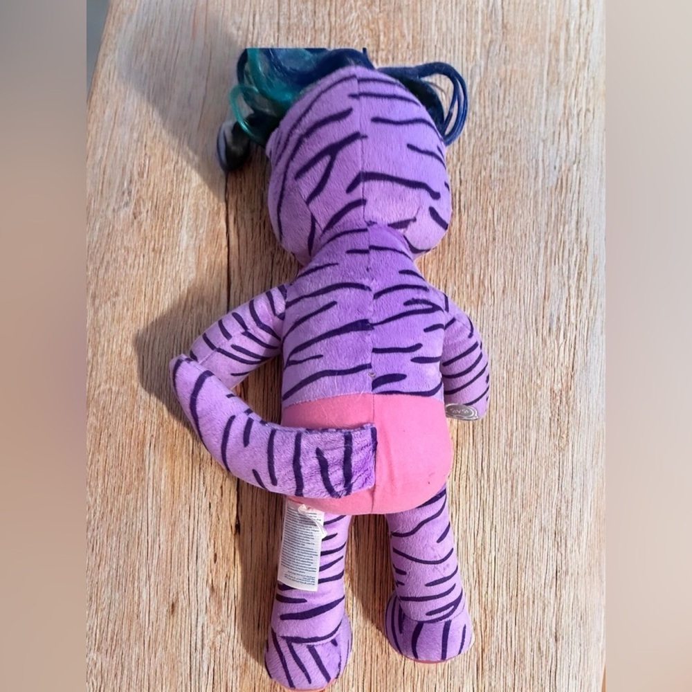 Build-A-Bear Purple Tiger Plush Cat with Hair Fantasy Striped Build-A-Bear - Picture 3 of 3